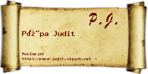 Pápa Judit névjegykártya